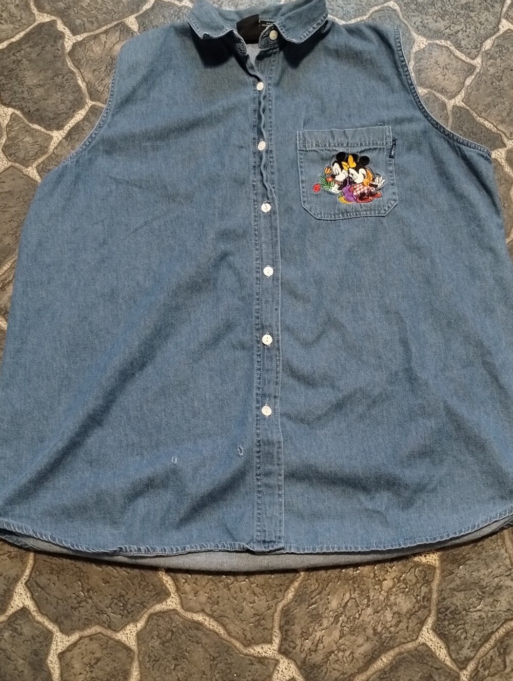 Disney Mickey Unlimited women's plus size 22 denim vest made in USA VINTAGE 90S